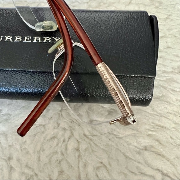 Burberry B 1157 1011 Half rim Gold metal brown plastic Eyeglass’s Frame